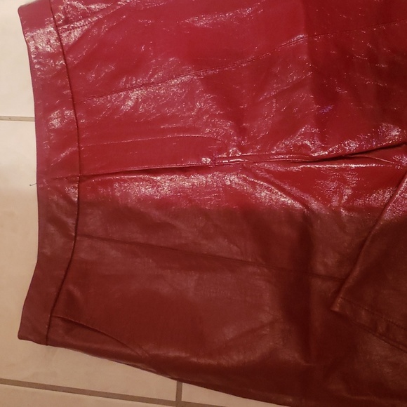 Vintage Red Hot 🔥 Pleather Pants NWT - Picture 2 of 4